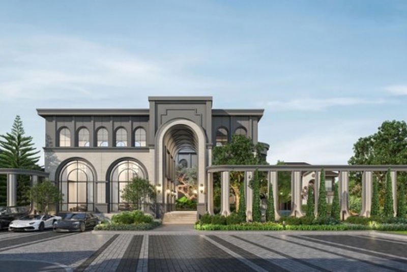 Luxury House For Sale Grand Bangkok Boulevard คฤหาสน์หรู 2 ชั้น ทางคู่ขนาน ถนนบางนา-ตราด กม.15 ตำบลบางโฉลง อำเภอบางพลี สมุทรปราการ 10540