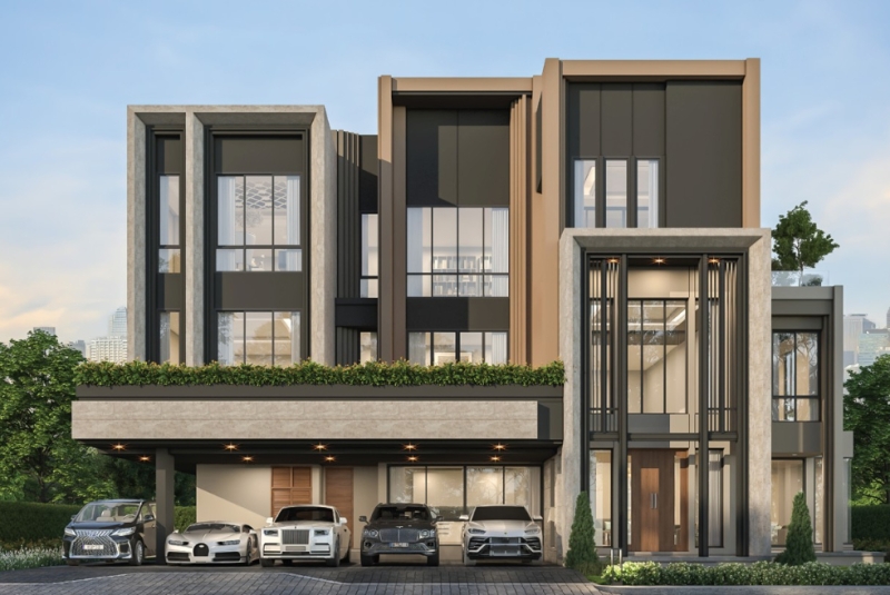 Luxury House For Sale Grand Bangkok Boulevard หรู 3 ชั้น  แกรนด์ บางกอก บูเลอวาร์ด ยาร์ด บางนา  คู่ขนานกาญจนาภิเษก แขวงดอกไม้ เขตประเวศ กรุงเทพมหานคร 10250