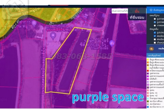 68121, ขายที่ดินสีม่วงสร้างโรงงานบางนาตราด (เนื้อที่ 16 -2- 50 ไร่ ขายไร่ละ 7 ล้าน รวมเป็นเงิน 112,000,000 ล้านบาท)   อ.บางเสาธง   จ.สมุทรปราการ     