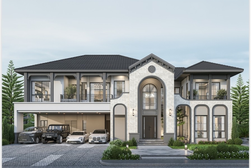 Luxury House For Sale Grand Bangkok Boulevard คฤหาสน์หรู 2 ชั้น ถนนบางนา-ตราด กม.15 ตำบลบางโฉลง อำเภอบางพลี สมุทรปราการ 10540