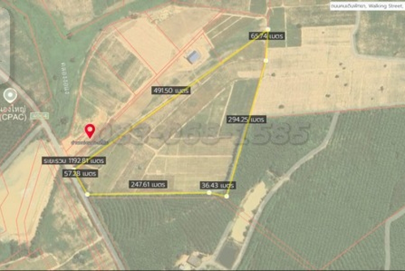 ขายถูกที่ดินสีเหลืองติดถนน4064 ใกล้โรงงานรันเนอร์จี WHA3 (เนื้อที่ 40-1-83.2 ไร่ ขายไร่ละ 3.5 ล้าน) อ.หนองใหญ่ จ.ชลบุรี 