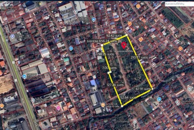 ที่ดินเมืองสมุทรปราการ ถนนสุขุมวิท27 ซอยปุณศิริ เนื้อที่ 13-2-71.5 ไร่ วาละ 45,000 บาท เมืองสมุทรปราการ